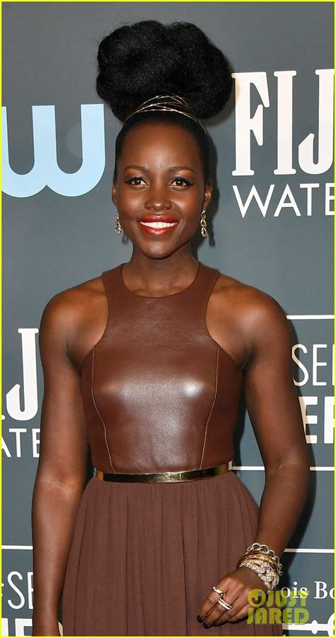 Lupita Nyongo Stuns In Brown Dress And Updo At Critics Choice Awards