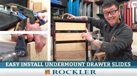 How To Install Undermount Drawer Slides In Furniture Youtube