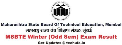 Msbte Result Winter Out Direct Link Msbte Org In Diploma