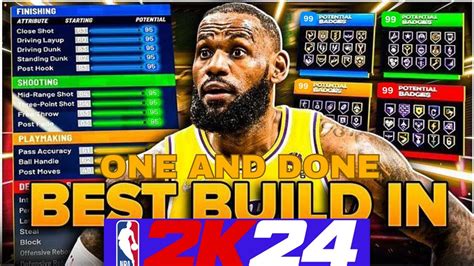 THE BEST ONE AND DONE BUILD IN NBA 2K24 II GREATEST ALL AROUND BUILD II