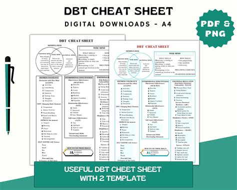 Worksheet With Dbt Skills Etsy Hot Sex Picture