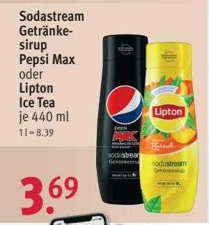 Sodastream Getr Nke Sirup Pepsi Max Oder Lipton Ice Tea Angebot Bei