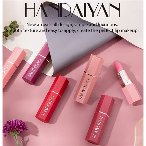 Handaiyan 6 Colors Beauty Lipstick Makeup Matte Waterproof Long Lasting