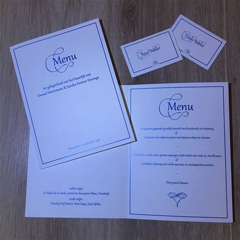Graphic Design Wedding Menu Love To Do It Logo Huisstijl Design
