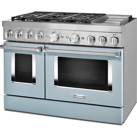 Kitchenaid Dual Fuel Range Kfdc558jmb Misty Blue Dufresne Furniture And Appliances