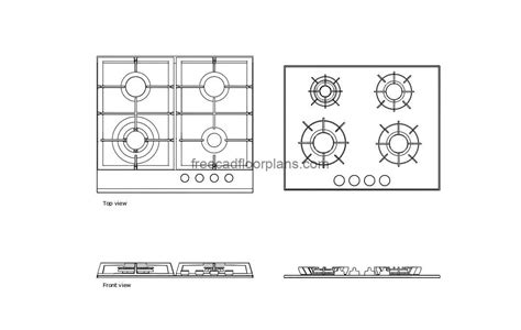 Gas Hobs - CAD Drawings