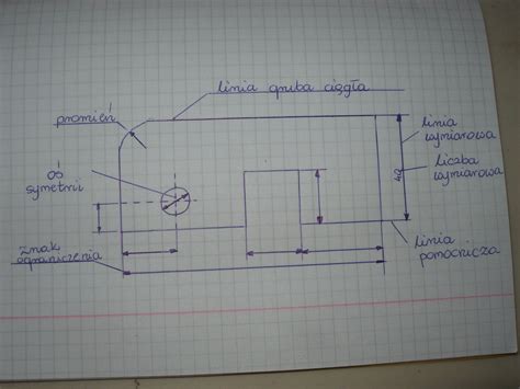 Nazwij Poszczeg Lne Elementy Zwymiarowanego Rysunku Technicznego