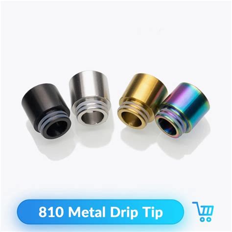 Quartz Banger Metal Drip Tip 810 Wide Bore Mouthpiece For V8 Rda Rta Atomizers Vaporizador E Cig