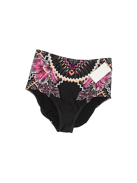 Swimsuits For All Floral Black Swimsuit Bottoms Size 18 Plus 58