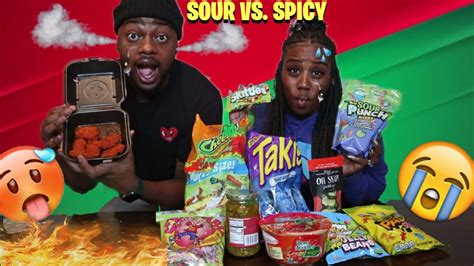 Spicy Vs Sour Food Challenge Youtube