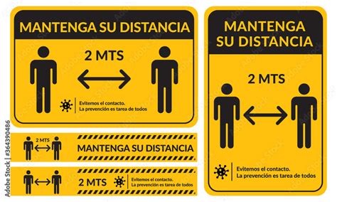 mantenga su distancia covid 19 señaletica signage social distance