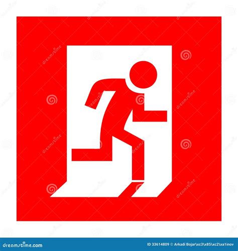 Fire exit stock vector. Image of alert, beware, banner - 33614809