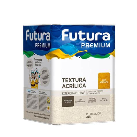 Textura Acrílica Lisa Versátil Premium Futura 25kg Tintomax