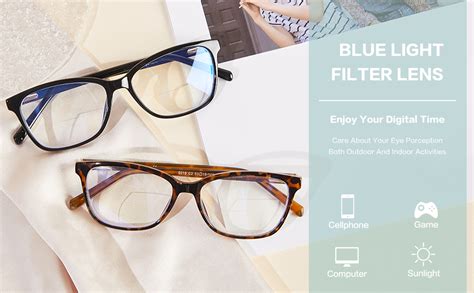 Amazon Kafirlo Bifocal Reading Glasses Women Blue Light Computer