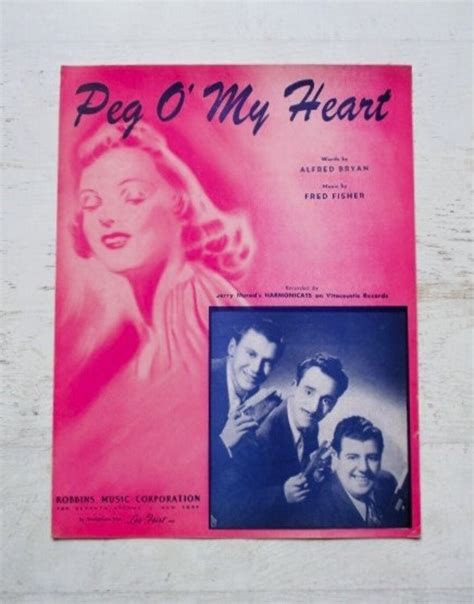 1947 Sheet Music Peg O My Heart Lyrics By Alfred Bryan Music By Fred