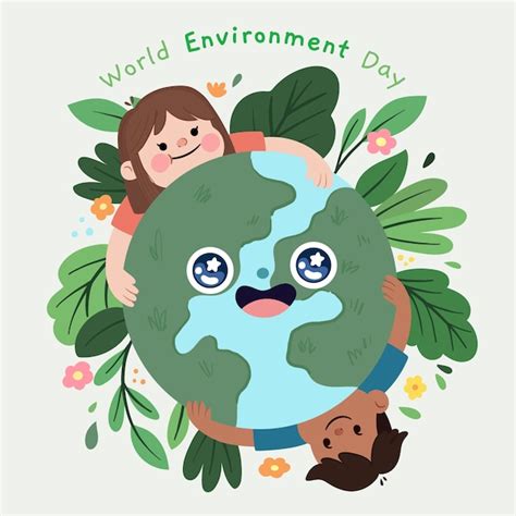 Ilustração Para A Celebração Do Dia Mundial Do Meio Ambiente Vetor