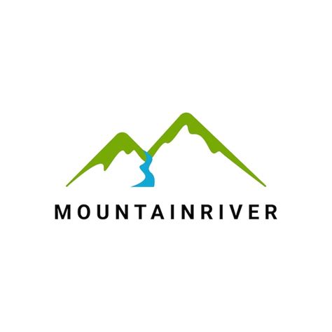 Premium Vector Mountain River Logo Design Template