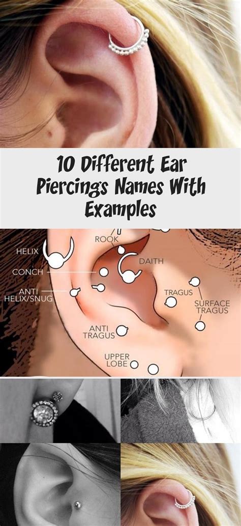 Ear Piercings With Names | Example Calendar Printable