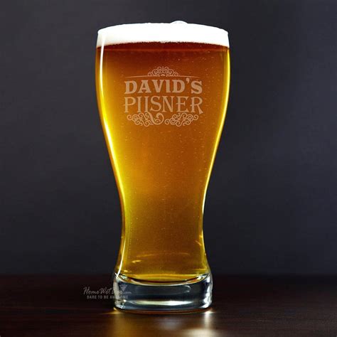 Cassidy Personalized Pilsner Beer Glass Home Bar Glasses Etsy