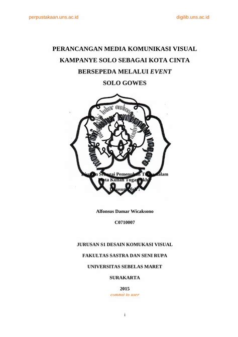 Pdf Perancangan Media Komunikasi Visual Kampanye Solo …eprints Uns Ac