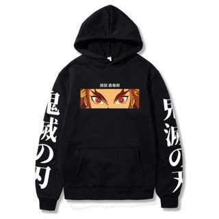 Blusa Moletom Demon Slayer Kimetsu No Yaiba Hashira Rengoku Eyes