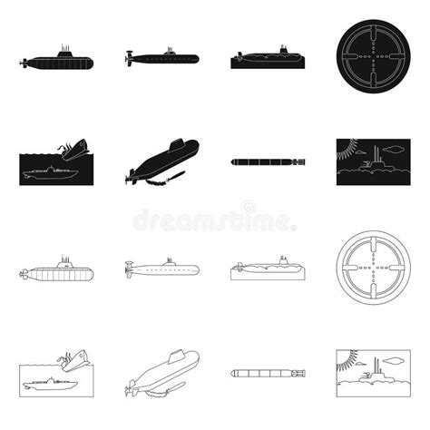 Vector Illustration Of War And Ship Icon Set Of War And Fleet Stock