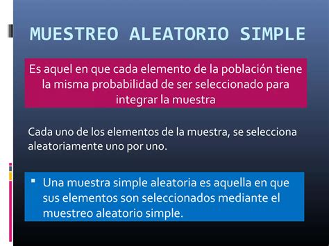 Muestreo Aleatorio Simple Ppt