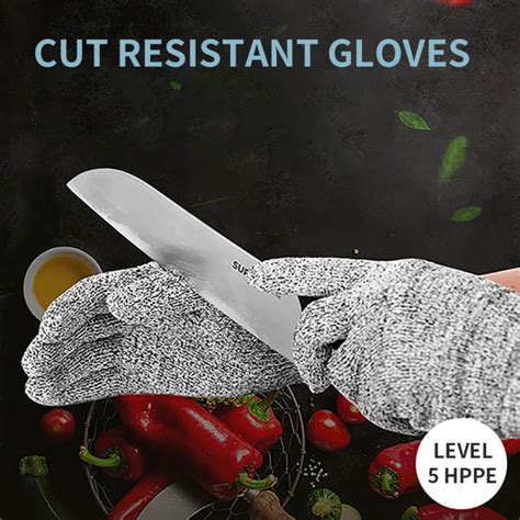 Kebeteme Pair Anti Cut Gloves Safety Cut Proof Stab Resistant