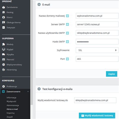 Zaawansowana Konfiguracja Smtp W Prestashop Centrum Pomocy