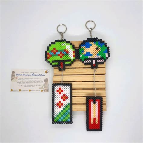 Hama Beads Keychain Social Ting Sting Pte Ltd