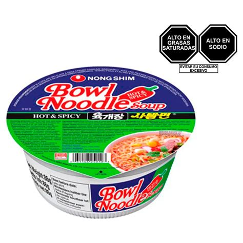 NONGSHIM Bowl Noodle Hot Spicy Flavor X Gr Varios Platanitos