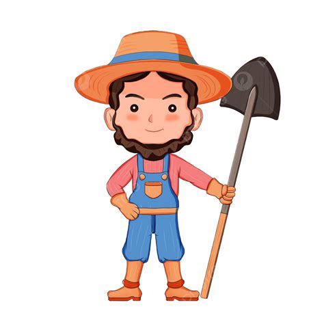 Cartoon Hand Drawn Farm Boy Farmer Free Cutout Elements Farmer Element