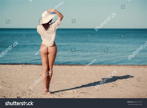 Sexy Naked Woman White Shirt Hat Stock Photo 287217233 Shutterstock