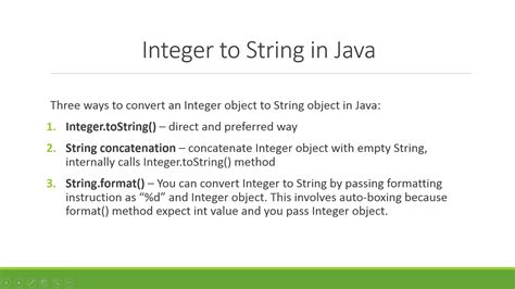 Java How To Convert From Integer To String Java67