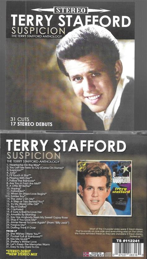 Terry Stafford Suspicionstereo Singles Collection 31 Cuts 17 Stereo