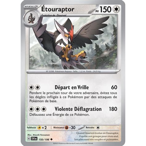 Touraptor Carte Pok Mon Peu Commune Neuve Fr