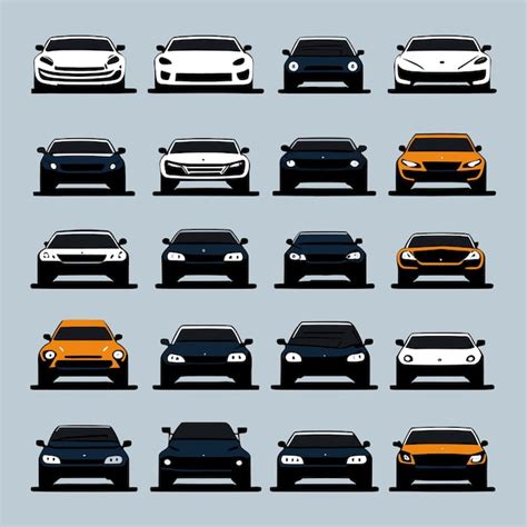 Conjunto de diseños vectoriales de coches Vector Premium