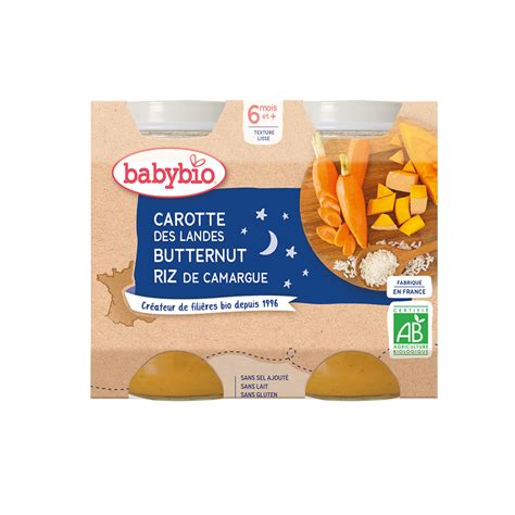 Babybio Petit Pot B B D S Mois Carotte Potimarron Riz G Daisy Ma