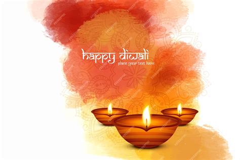 Free Vector Happy Diwali Decorative Oil Lamp Festival Celebration