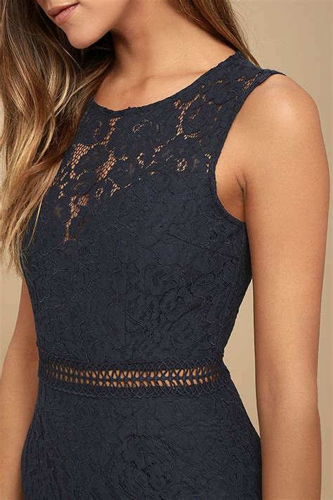 Music Of The Heart Navy Blue Lace Maxi Dress Blue Lace Maxi Dress