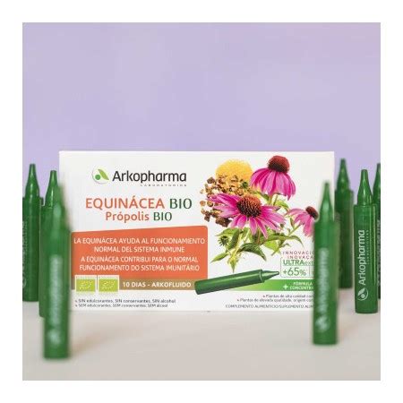 ARKOFLUIDO INMUNIDAD ECHINACEA CON PROPOLIS BIO 20 AMPOLLAS 15 ML