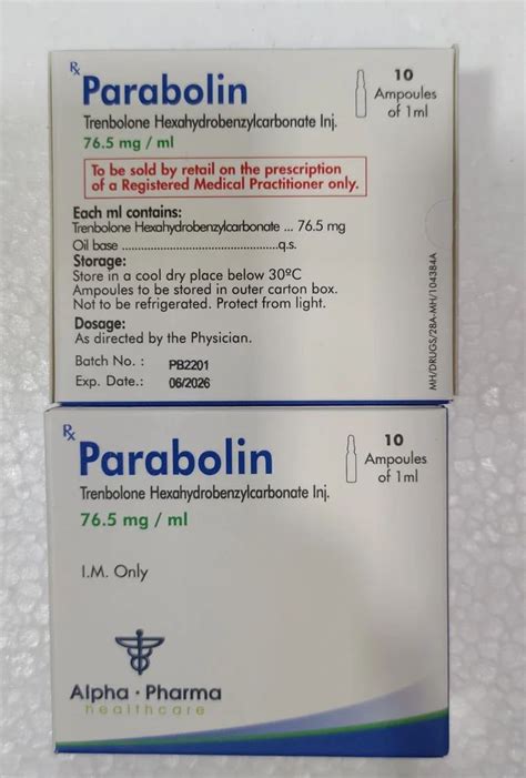 Parabolin 765mg Alpha Pharma Trenbolone Hexahydrobenzylcarbonate