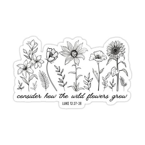 Some Flowers With The Words Consider How The Wildflowers Grow On Them