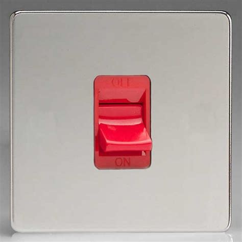 Varilight Polished Chrome 1 Gang 45a Cooker Switch Xdc45ss Ukes