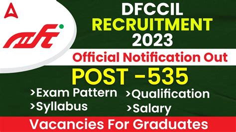 DFCCIL New Vacancy 2023 DFCCIL Recruitment 2023 Syllabus Exam