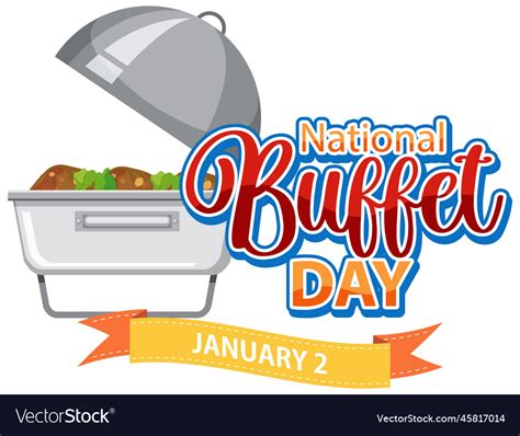 National buffet day banner design Royalty Free Vector Image