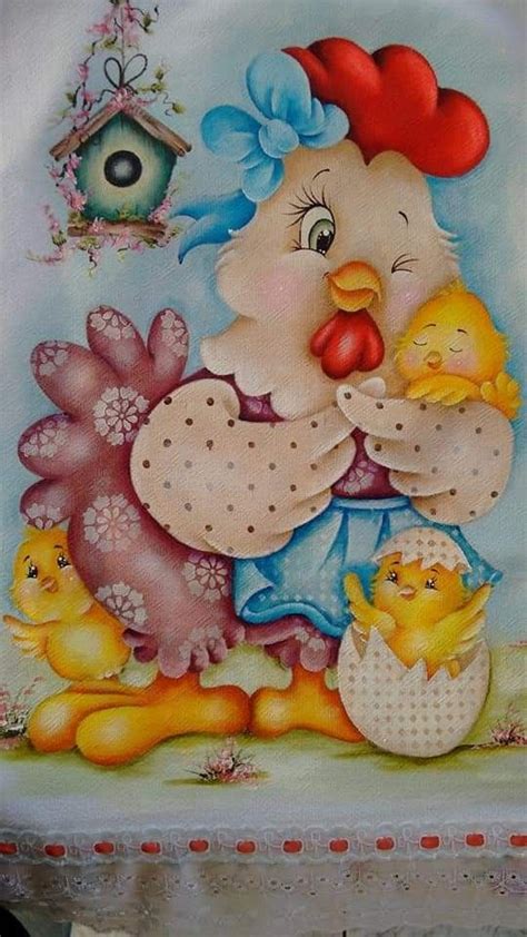 Pin By Docarmo Teixeira On Pintura Em Tecido Fabric Painting Chicken