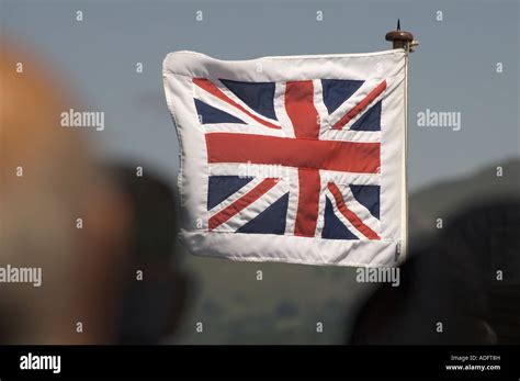 British Union Jack Flag On A Lake Cruise Lake Windermere UK Stock