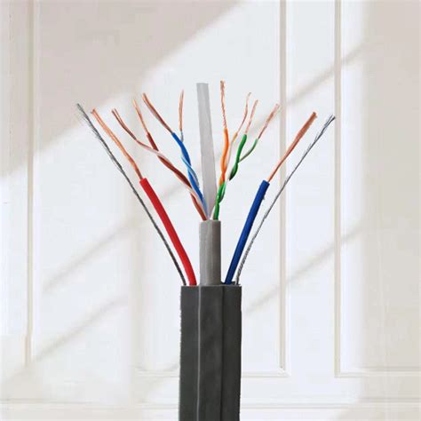 PVC Flat Traveling Cable CCTV CAT6 Travel Cable For Elevator