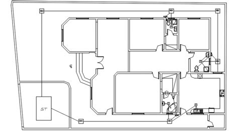 Plumbing Layout Plan Cad File Cadbull